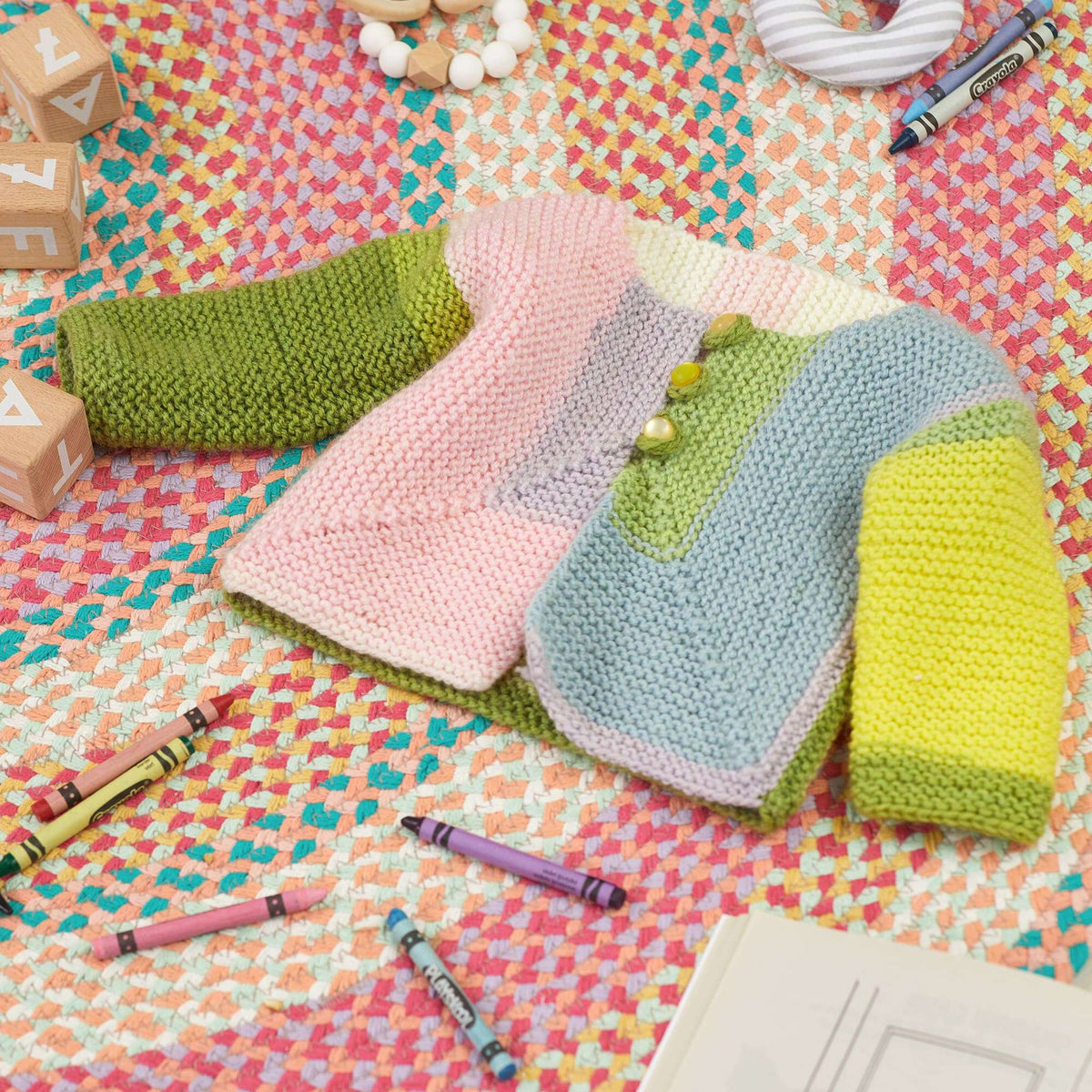 Knit Cardigan made in Red Heart Yarn