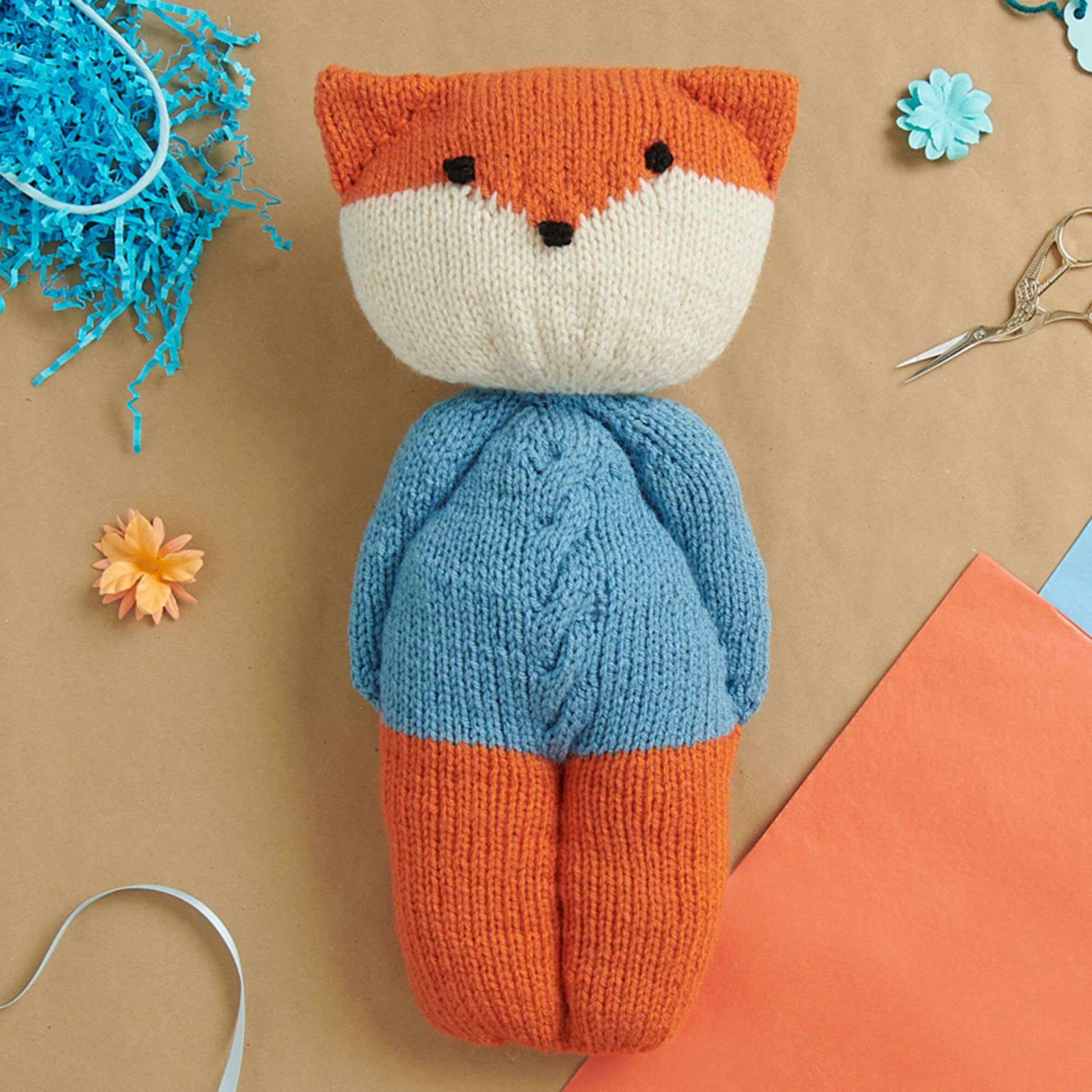 Free Red Heart Foxy Toy Knitting Pattern Yarnspirations