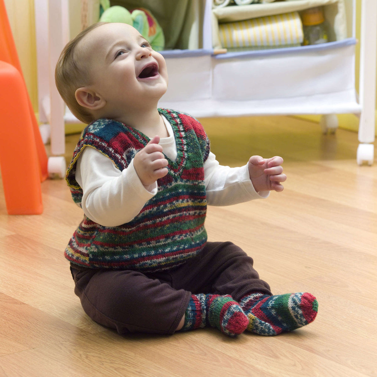 Knit Socks made in Red Heart Heart & Sole Yarn