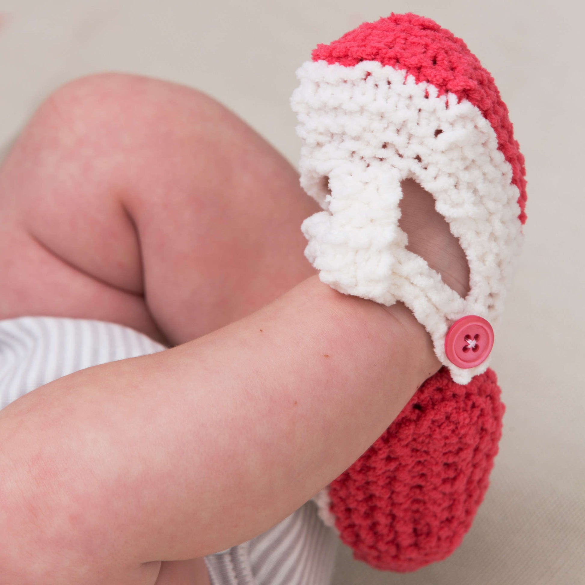 Free Red Heart Coral Cutie Hat & Booties Knit Pattern