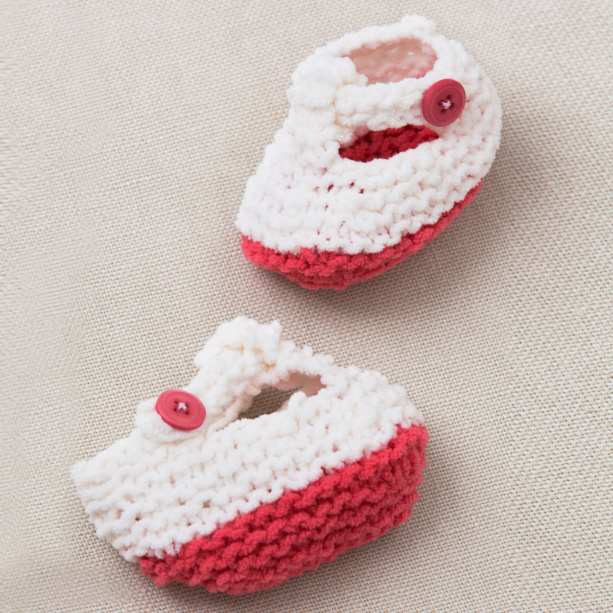 Knit Booties made in Red Heart Cutie Pie Yarn