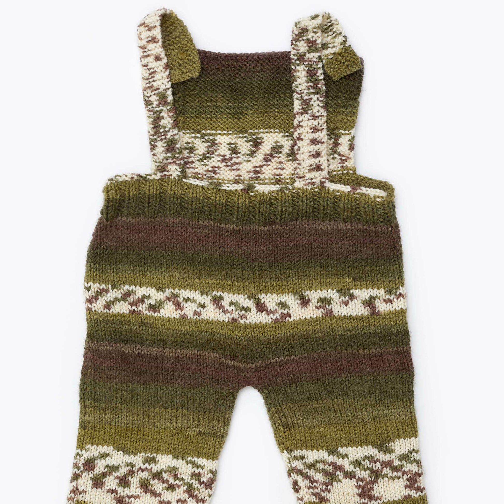 Free Red Heart Comfy Knit Baby Overalls Pattern