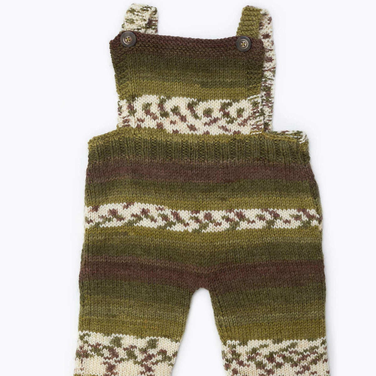 Knit Baby Overalls made in Red Heart Yarn