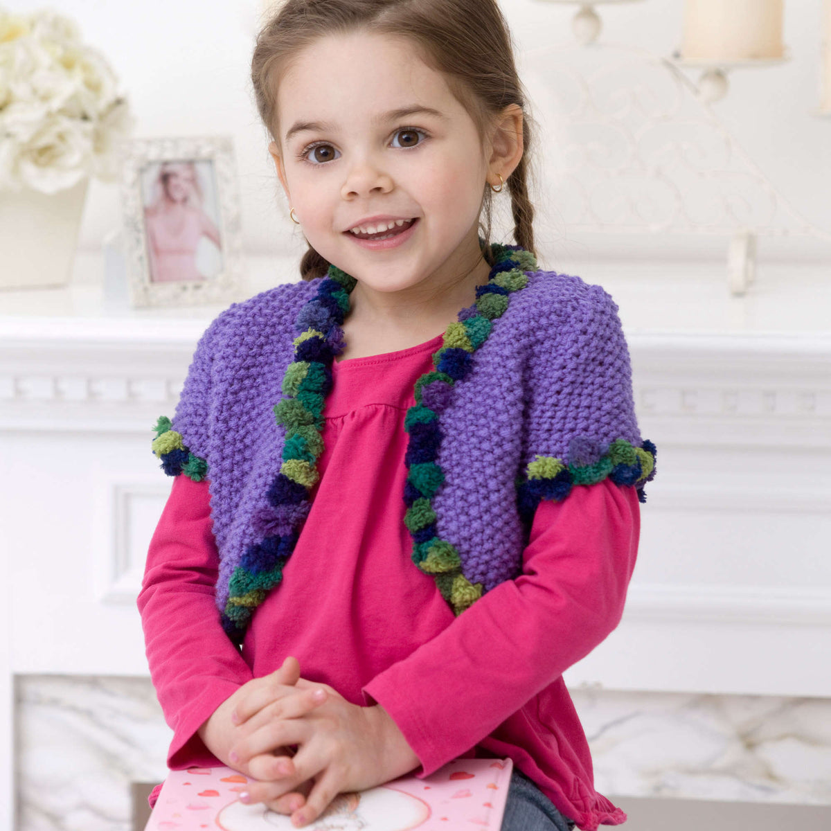 Knit Accessory made in Red Heart Pomp-a-Doodle Yarn