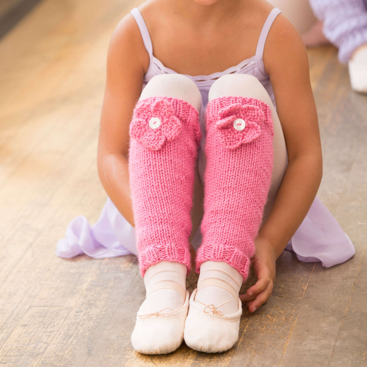 Knit Warmers made in Red Heart Soft Baby Steps Yarn