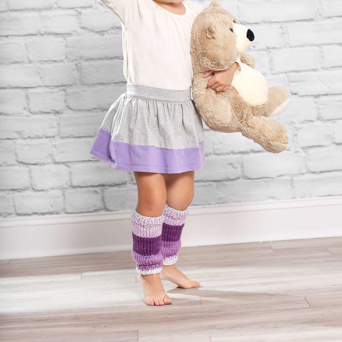 Knit Legwarmers made in Red Heart Soft Essentials Stripes Yarn