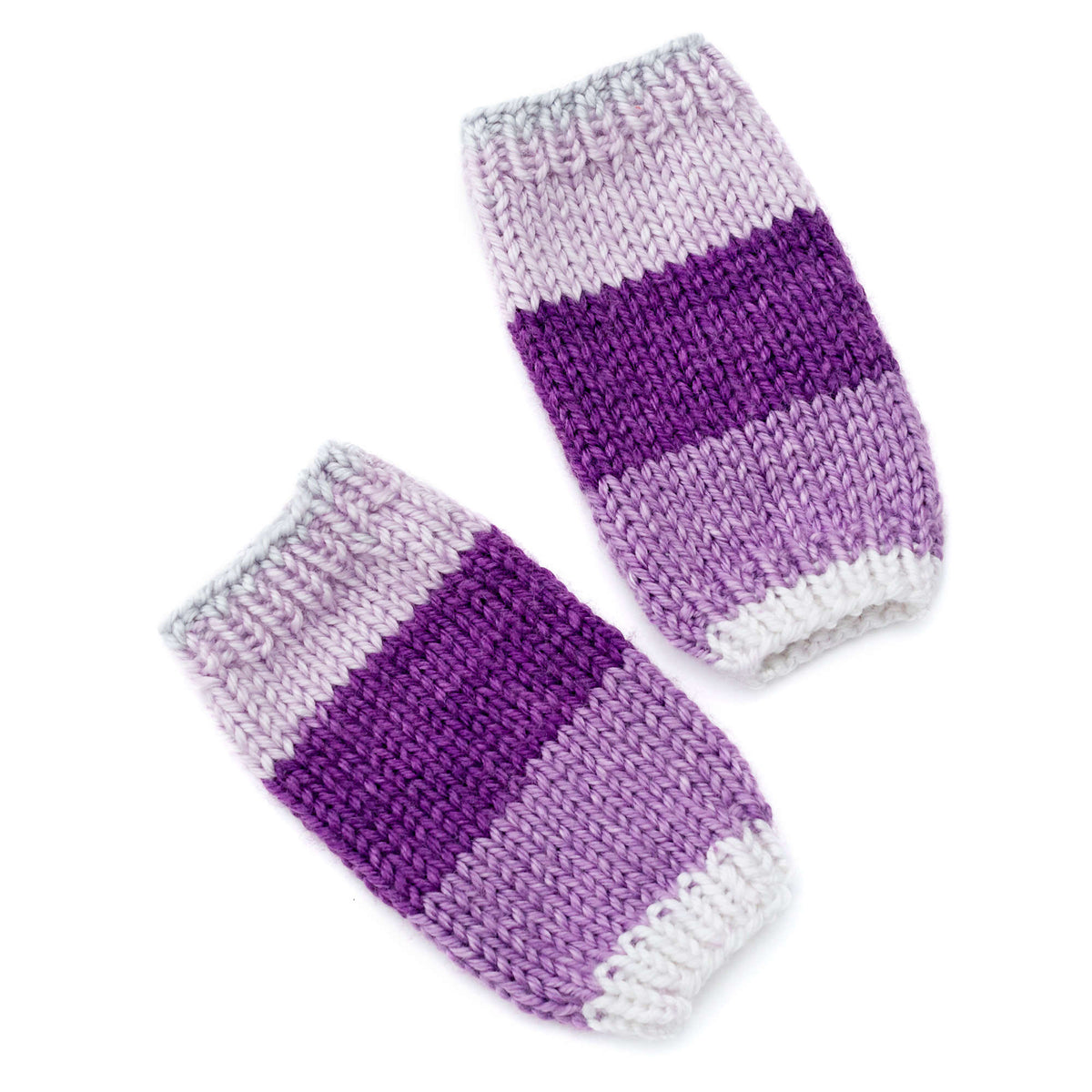 Knit Legwarmers made in Red Heart Soft Essentials Stripes Yarn