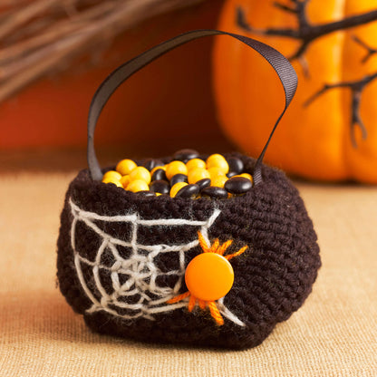 Red Heart Knit Trio of Treat Bags Knit Bag made in Red Heart Super Saver Yarn