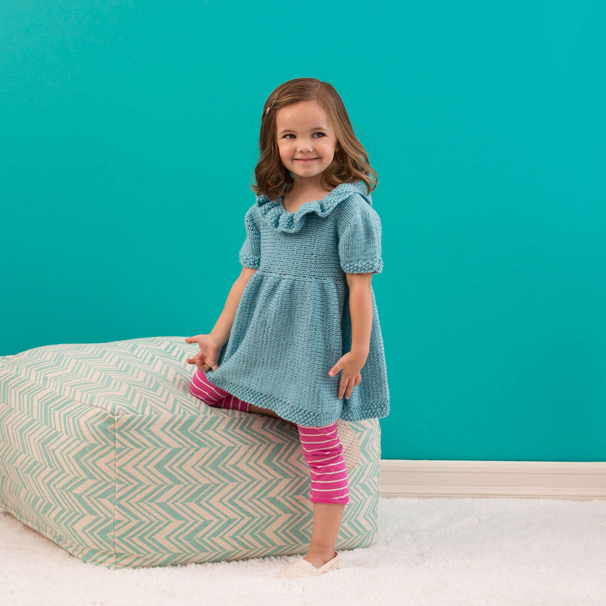 Knit Dress made in Red Heart With Love Yarn