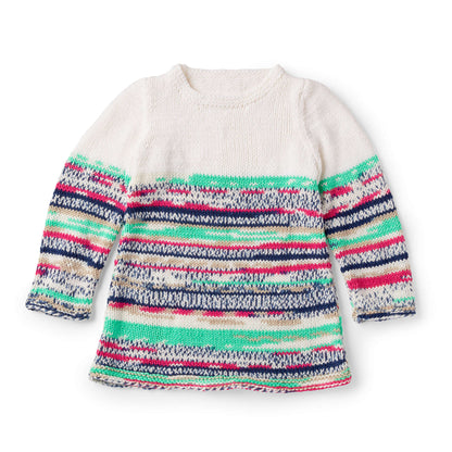 Red Heart Knit Girl's Sweater Dress Knit Dress made in Red Heart Yarn