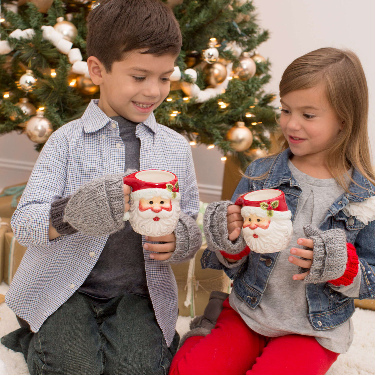 Knit Mittens made in Red Heart Soft Yarn