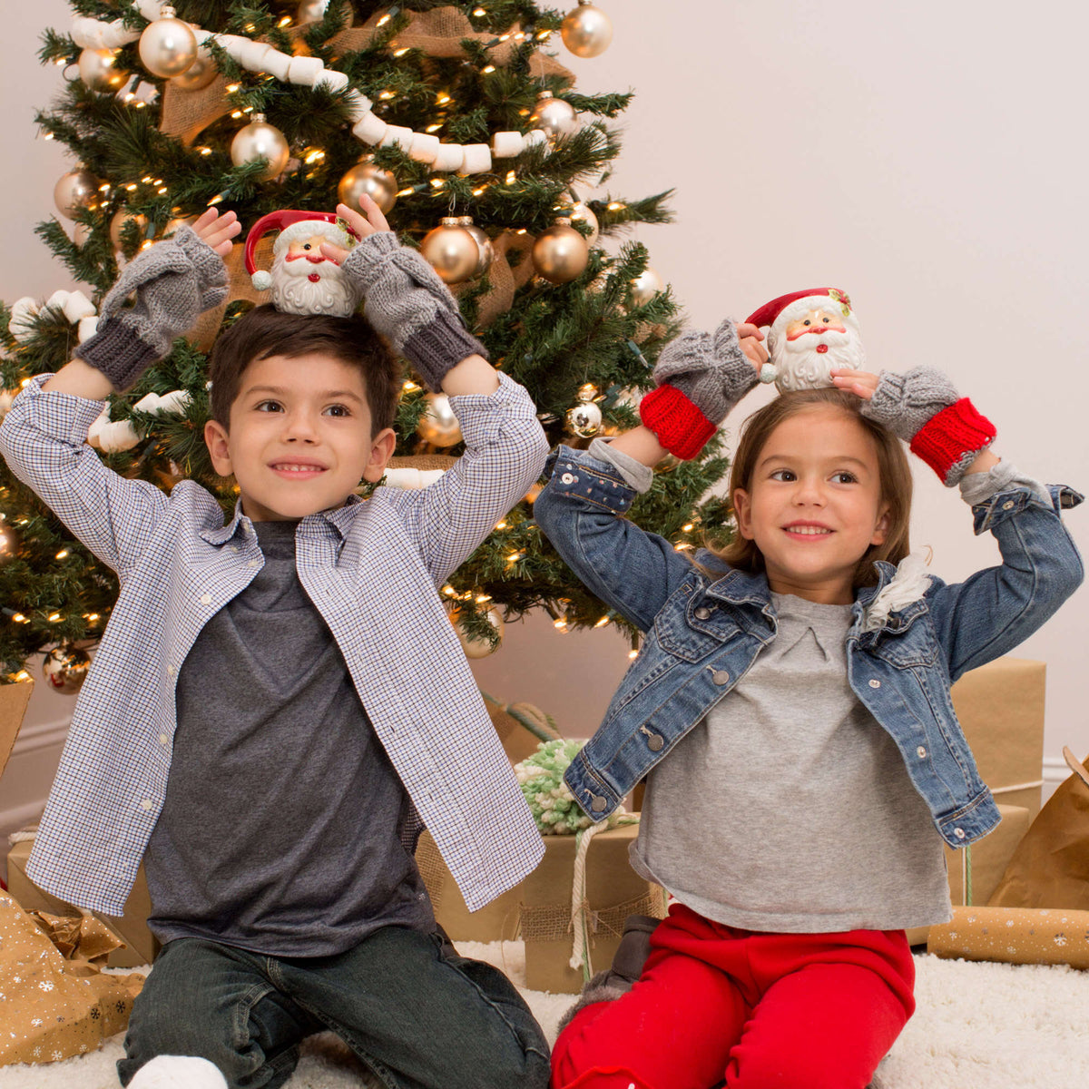 Knit Mittens made in Red Heart Soft Yarn