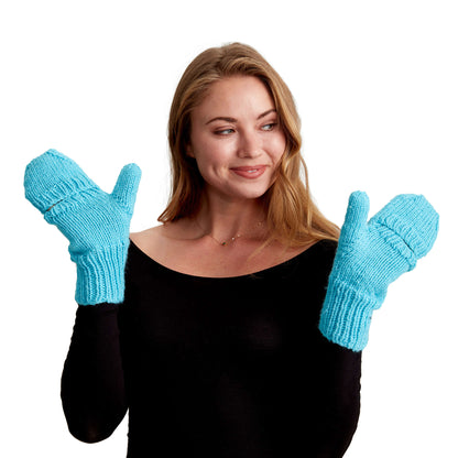 Red Heart Convertible Family Knit Mittens Adult