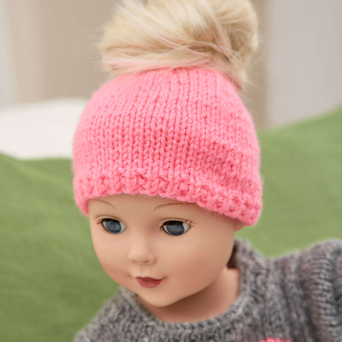 Knit Hat made in Red Heart Super Saver Yarn