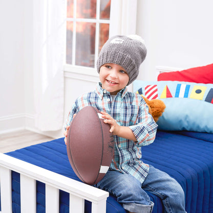 Red Heart Knit Monogram Pom Pom Hats Knit Hat made in Red Heart With Love Yarn