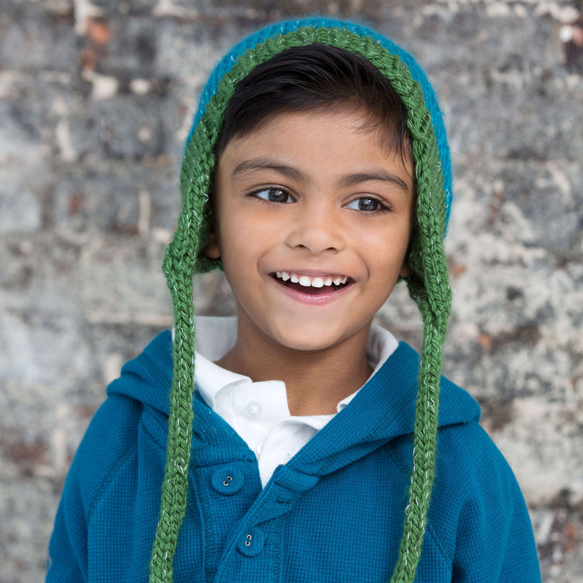 Knit Hat made in Red Heart Reflective Yarn