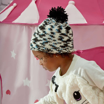 Red Heart Pompom Cutie Hat Knit Hat made in Red Heart Baby Hugs Medium Yarn