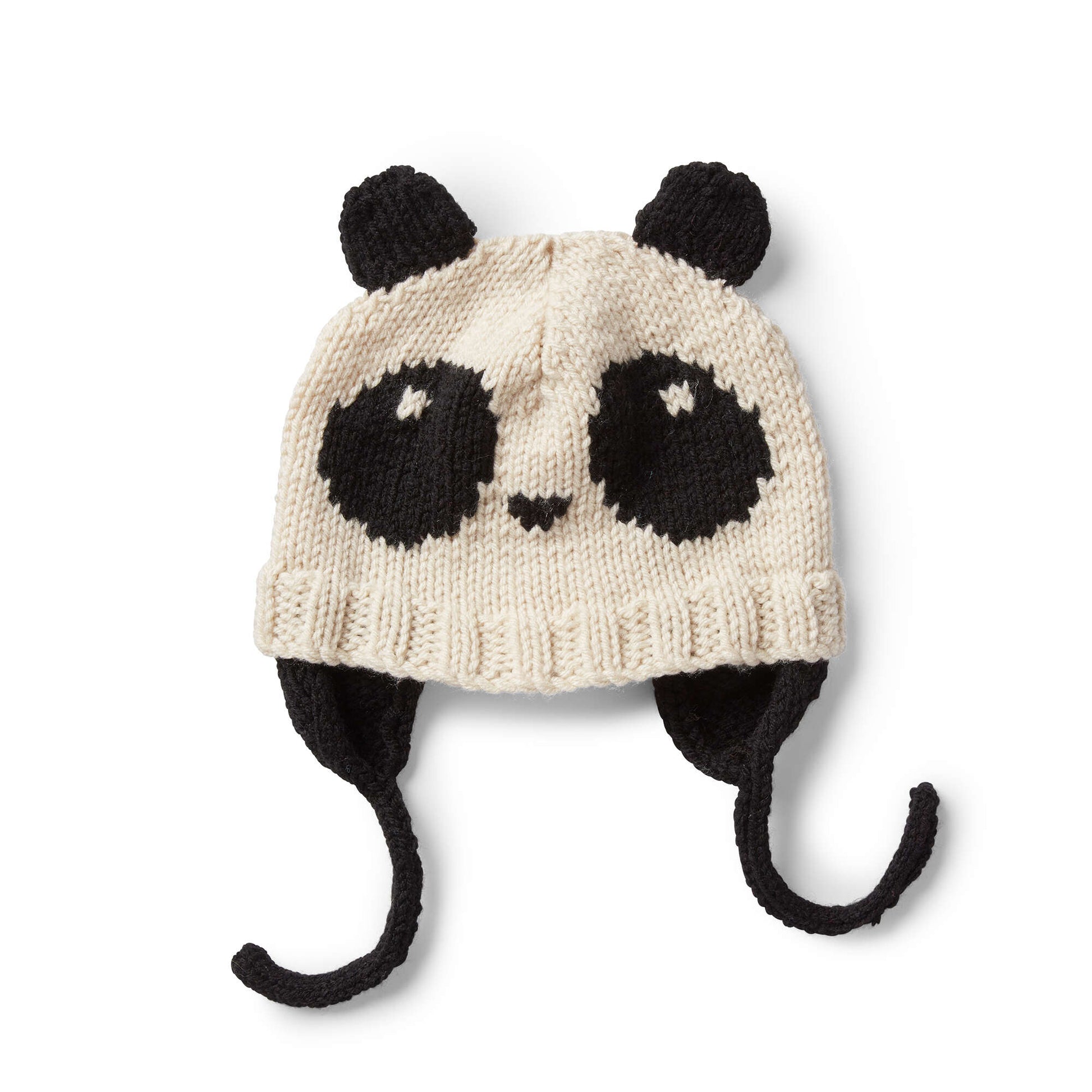 Free Red Heart Kids Knit Panda Hat Pattern