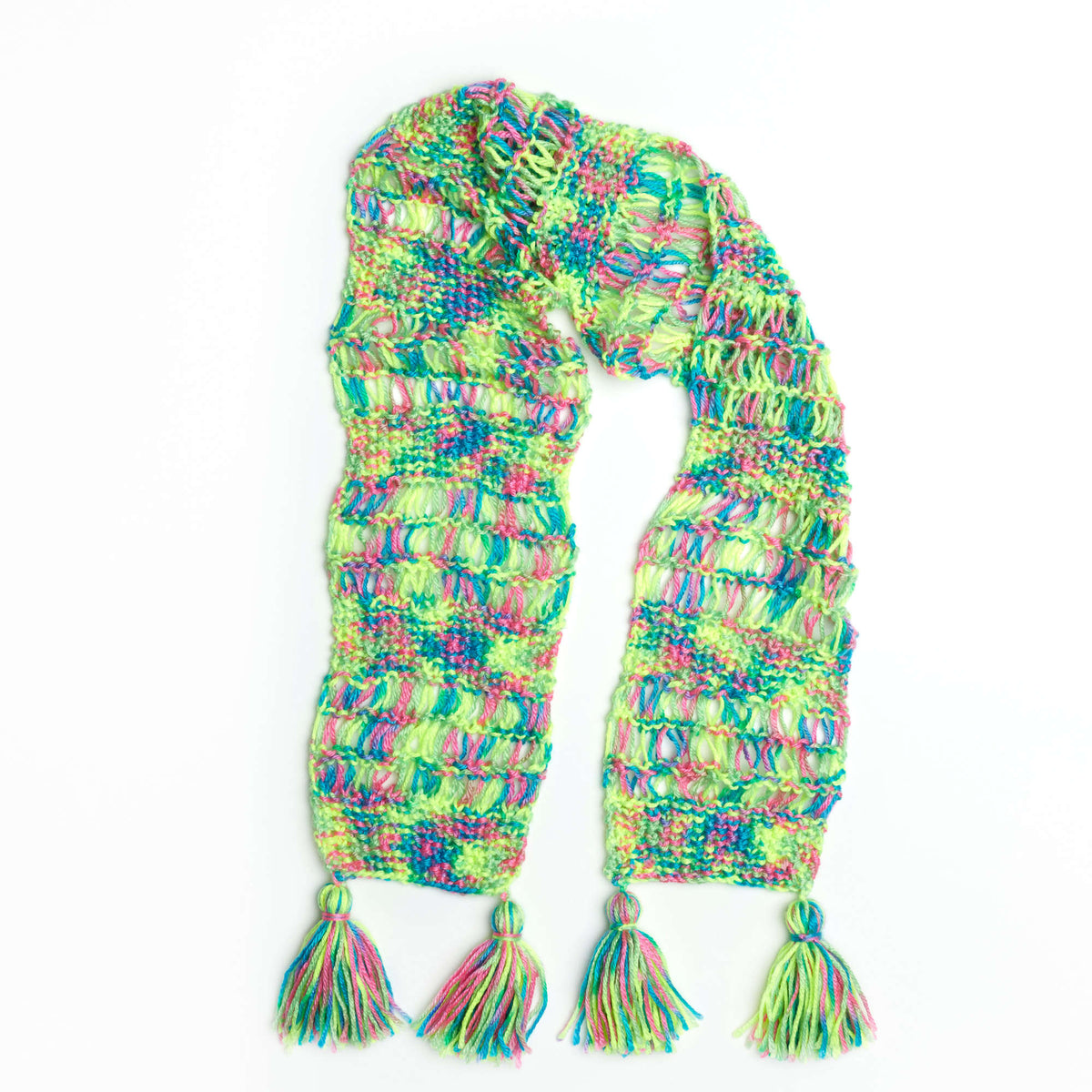 Knit Scarf made in Red Heart Gumdrop Yarn