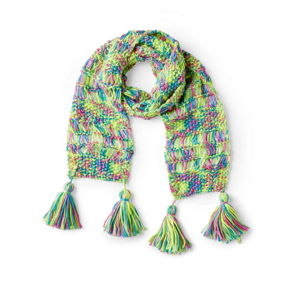 Knit Scarf made in Red Heart Gumdrop Yarn