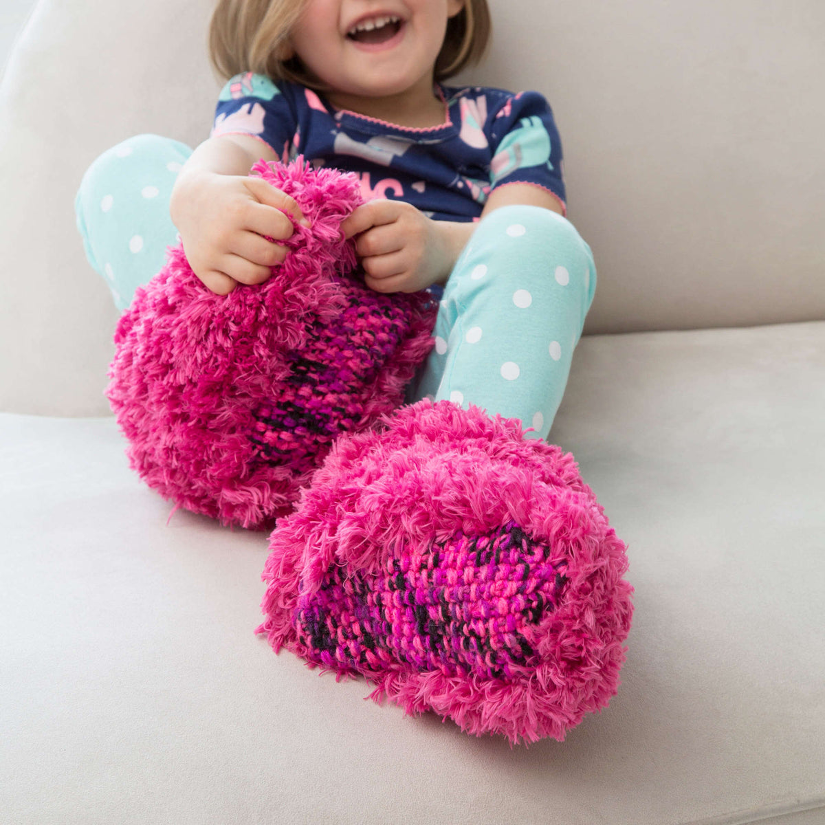 Knit Slippers made in Red Heart Super Saver Yarn