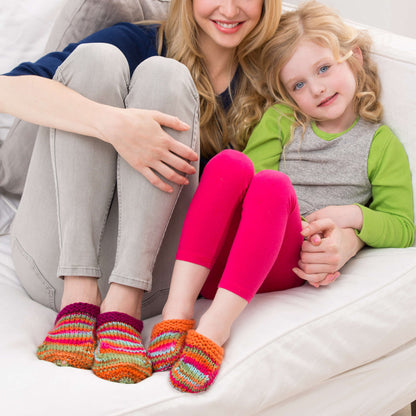 Red Heart Knit Mom And Me Slippers Red Heart Knit Mom And Me Slippers