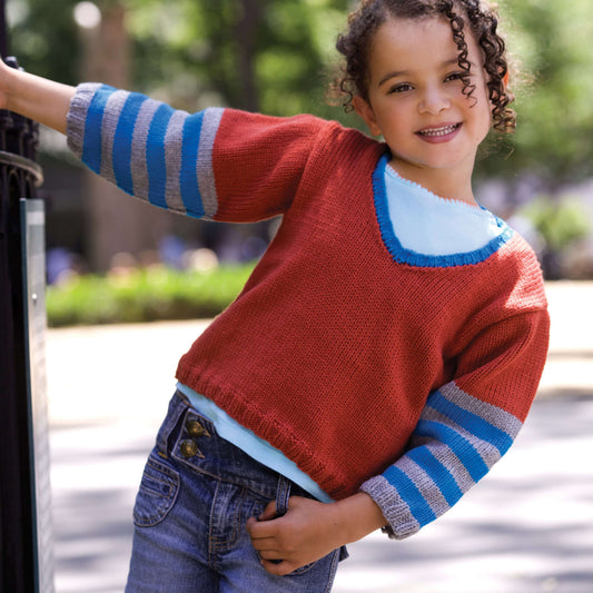 Knit Sweater made in Red Heart Designer Sport Yarn