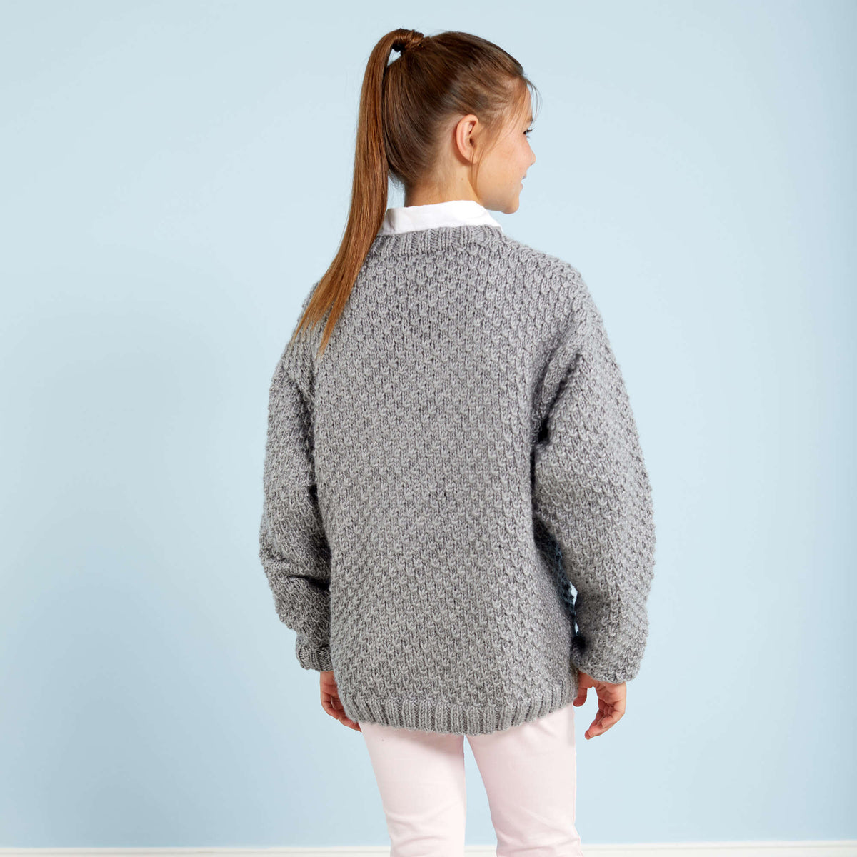 Knit Sweater made in Red Heart Soft Yarn