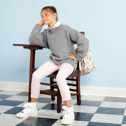 Red Heart Awesome, Cool Knit Sweater Knit Sweater made in Red Heart Soft Yarn