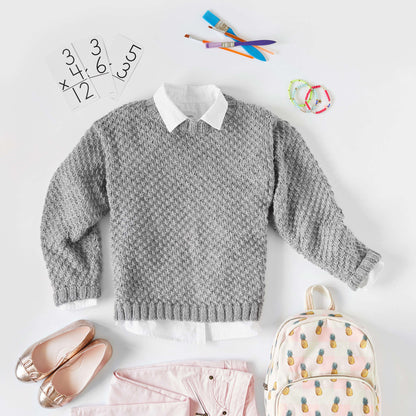 Red Heart Awesome, Cool Knit Sweater Knit Sweater made in Red Heart Soft Yarn