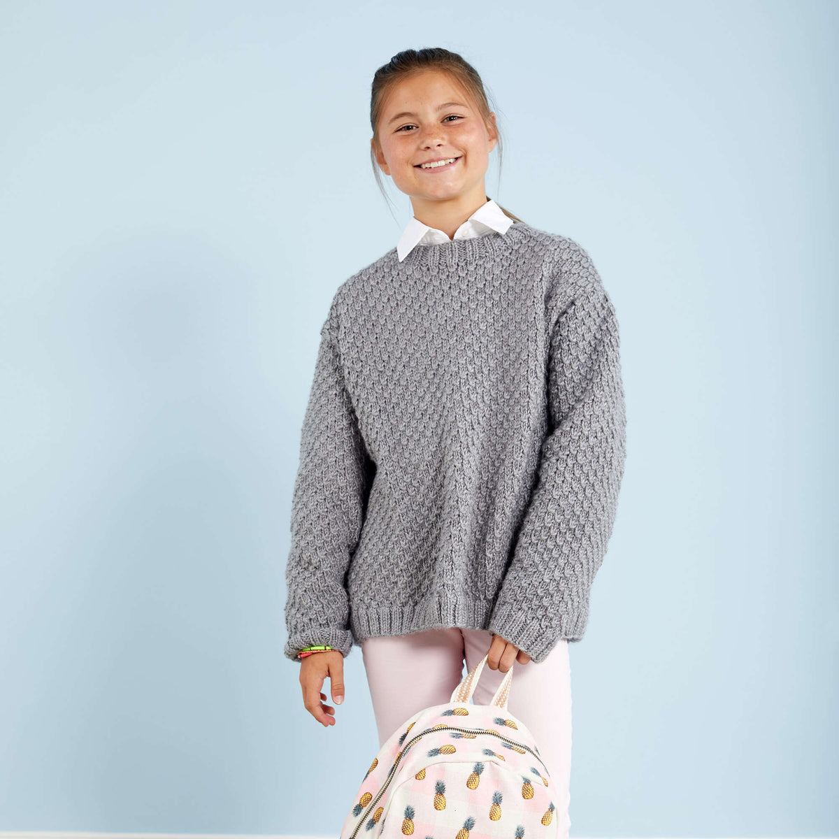 Knit Sweater made in Red Heart Soft Yarn