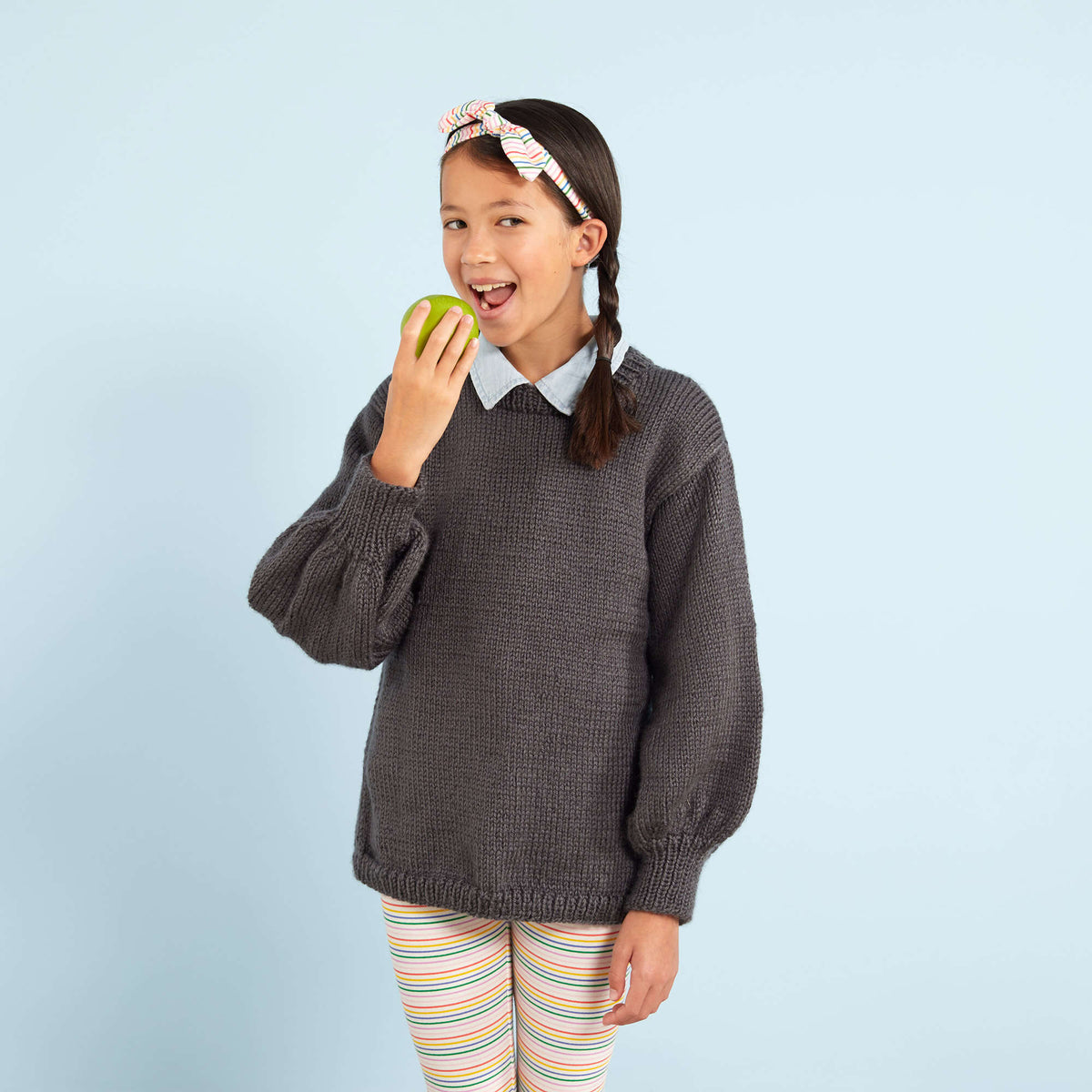 Knit Sweater made in Red Heart Soft Yarn