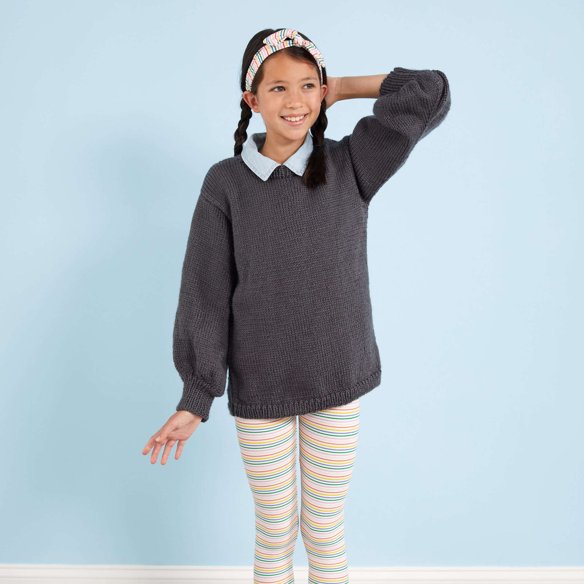 Knit Sweater made in Red Heart Soft Yarn