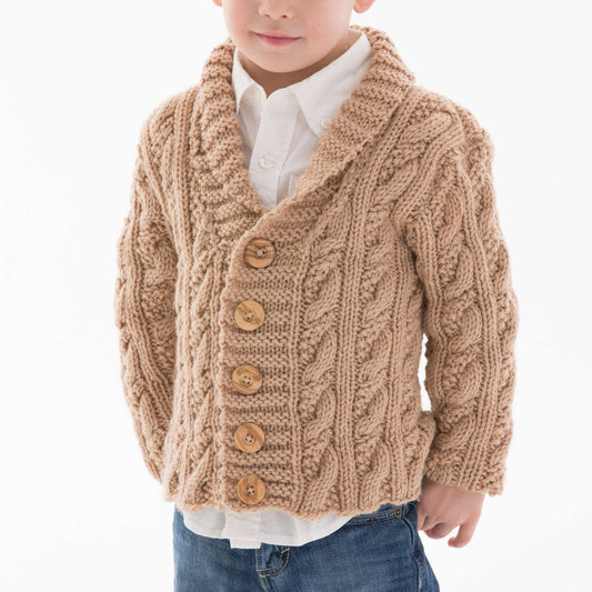 Knit Cardigan made in Red Heart Baby Hugs Medium Yarn