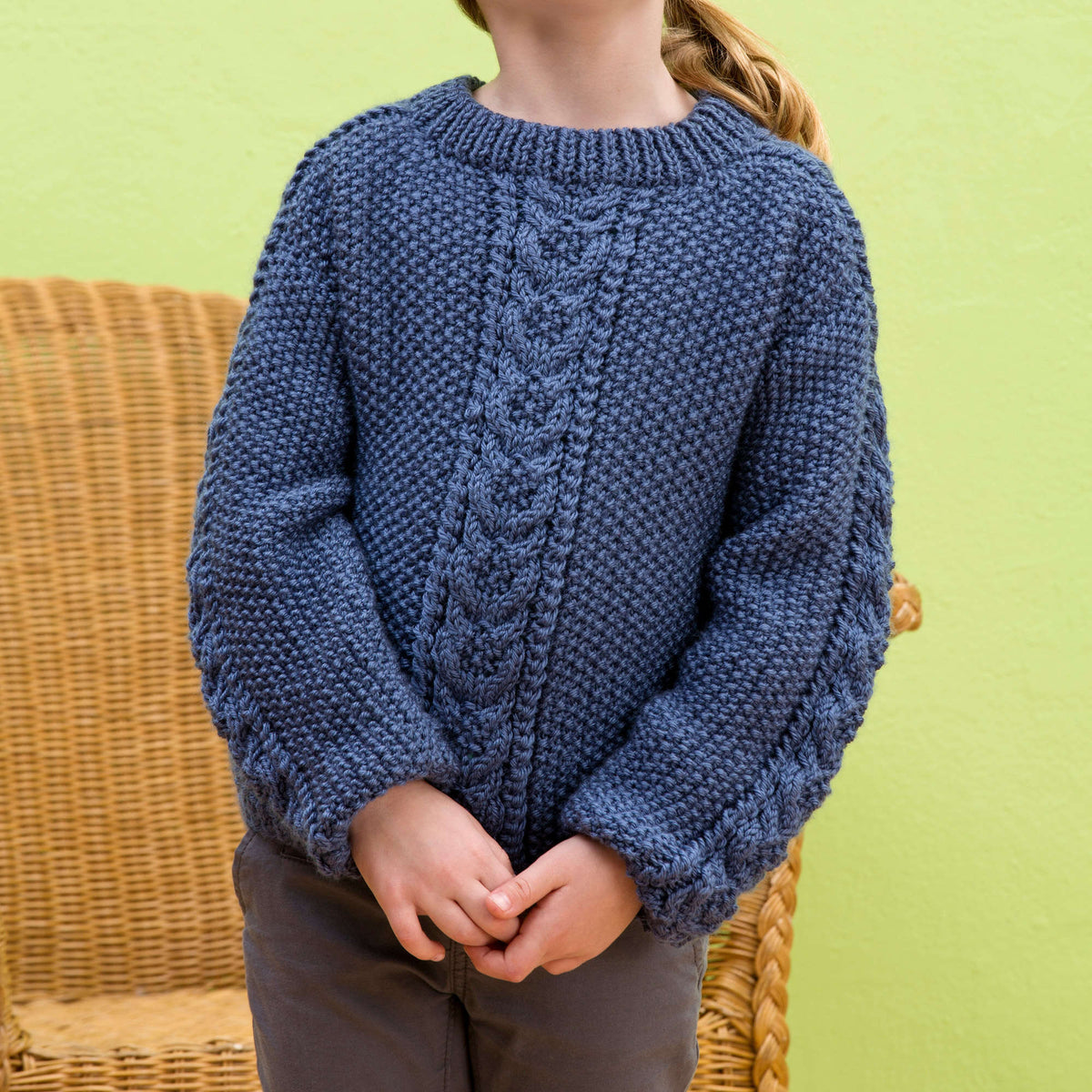Free Red Heart Saddle Shoulder Pullover Knitting Pattern 