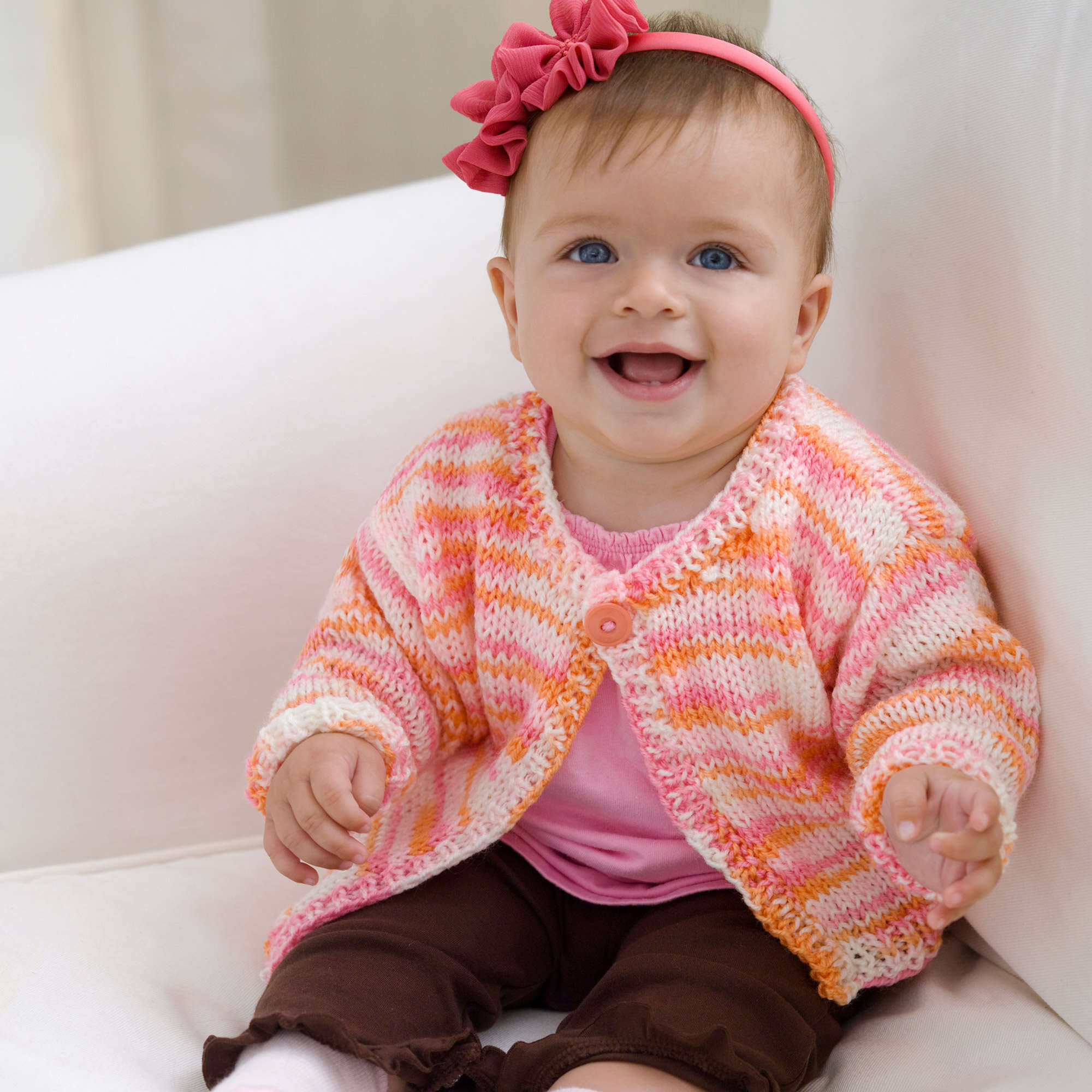Red Kit Patterns Free Easy Red Heart Easy Baby-to-Toddler Cardi Knitting Pattern ...