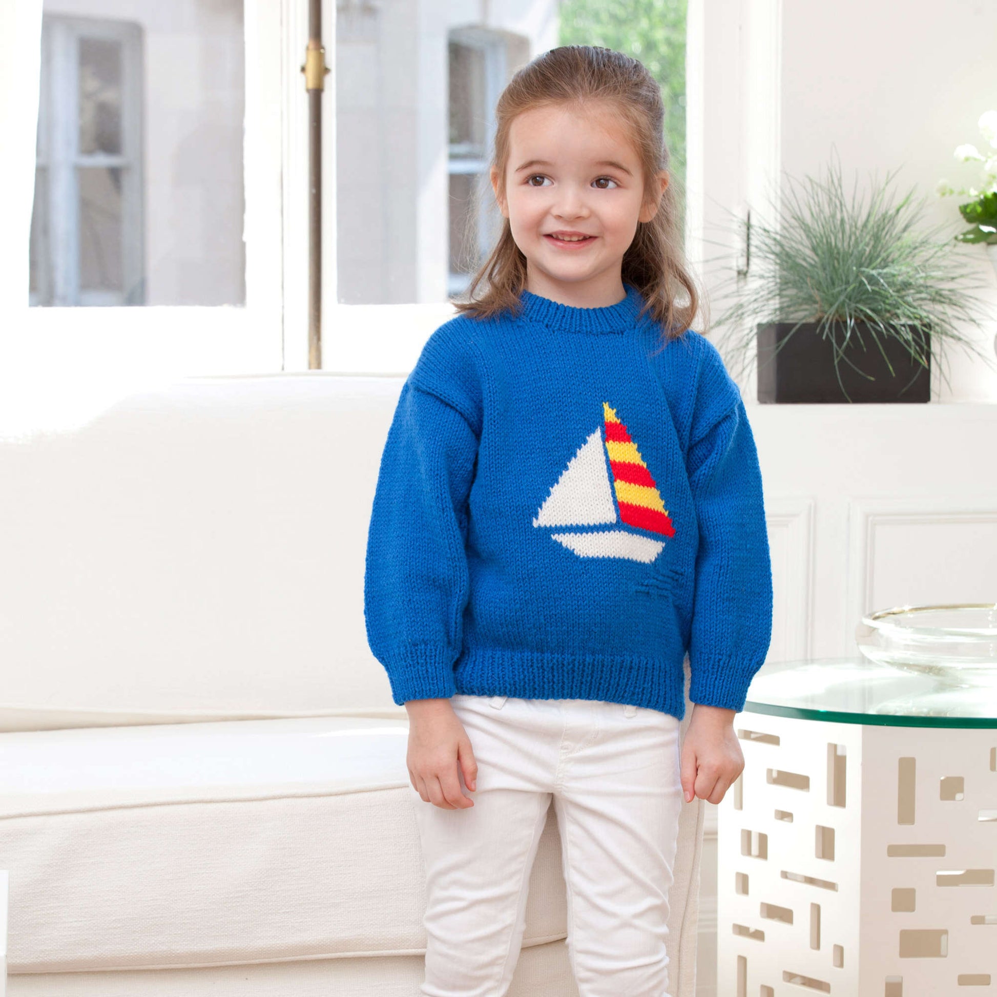 Free Red Heart Knit Summer Sailor Sweater Pattern