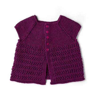 Red Heart Chic Girly Knit Cardigan 12 mos.