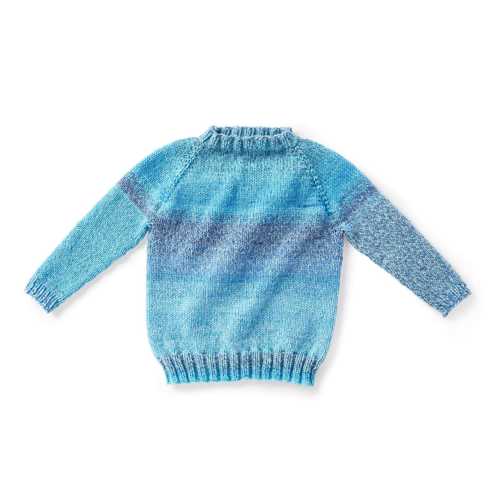 Free Red Heart Childs Top Down Knit Pullover Pattern