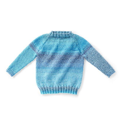 Red Heart Childs Top Down Knit Pullover 2 yrs