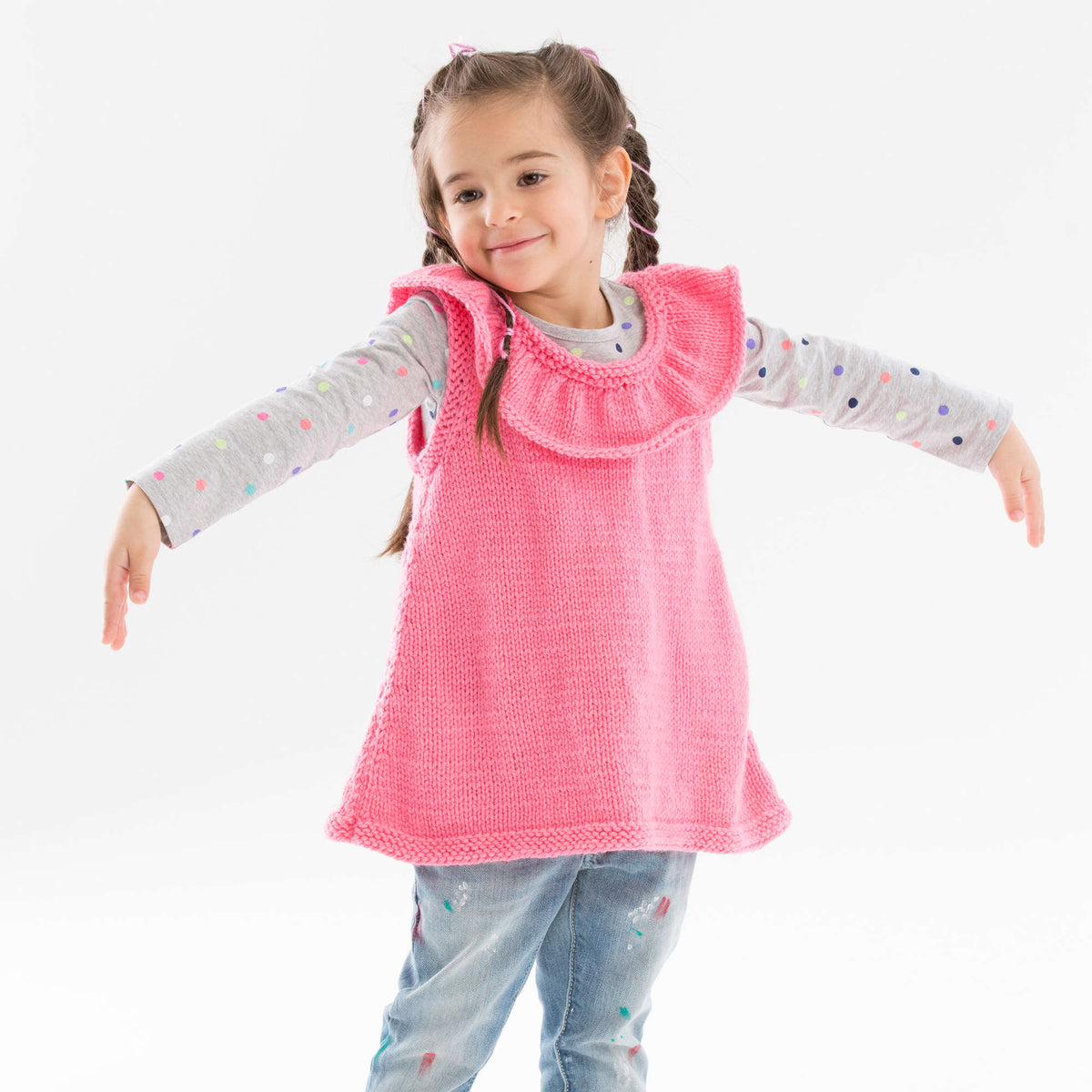 Knit Tunic made in Red Heart Baby Hugs Medium Yarn