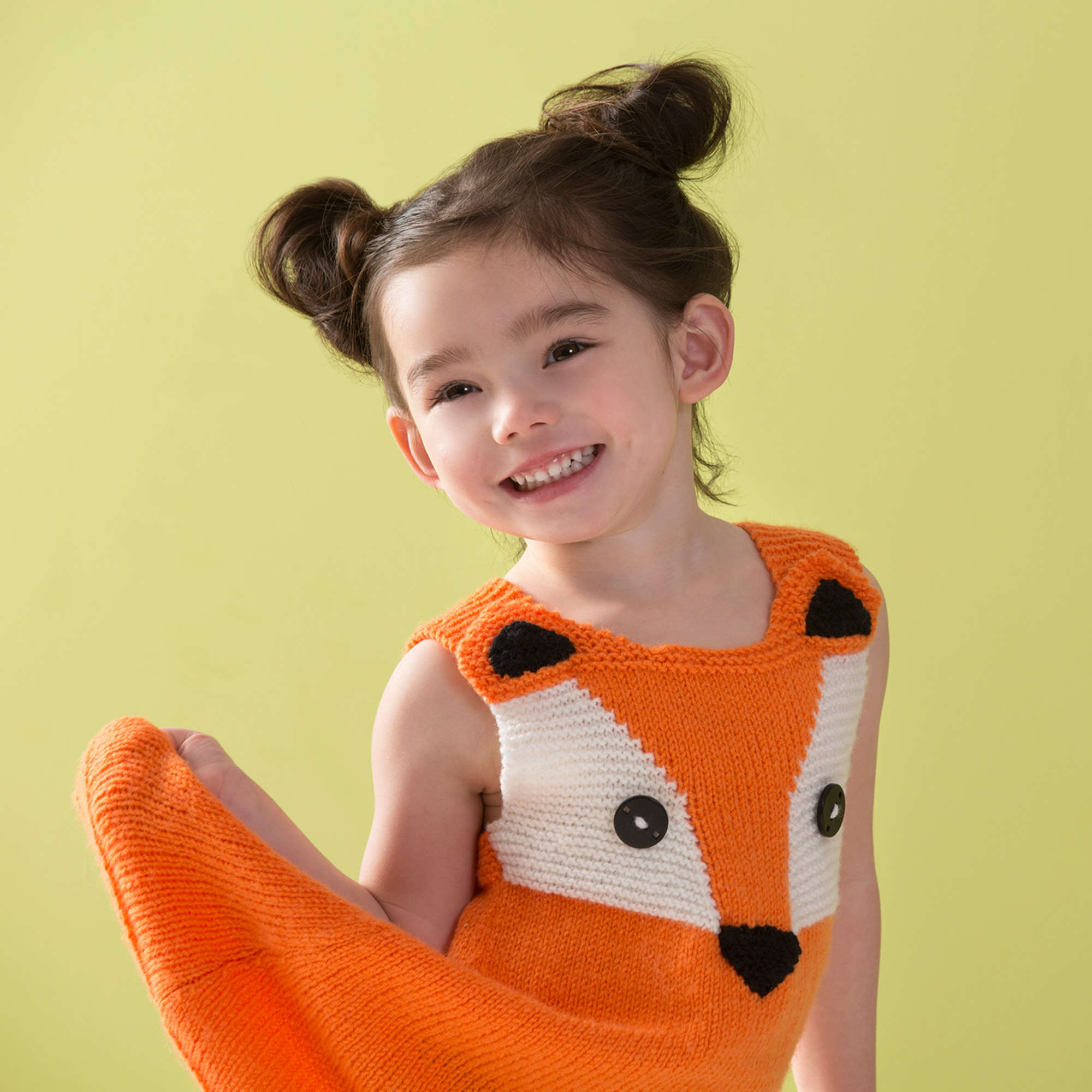 Free Red Heart Child's Foxy Tunic Knitting Pattern | Yarnspirations