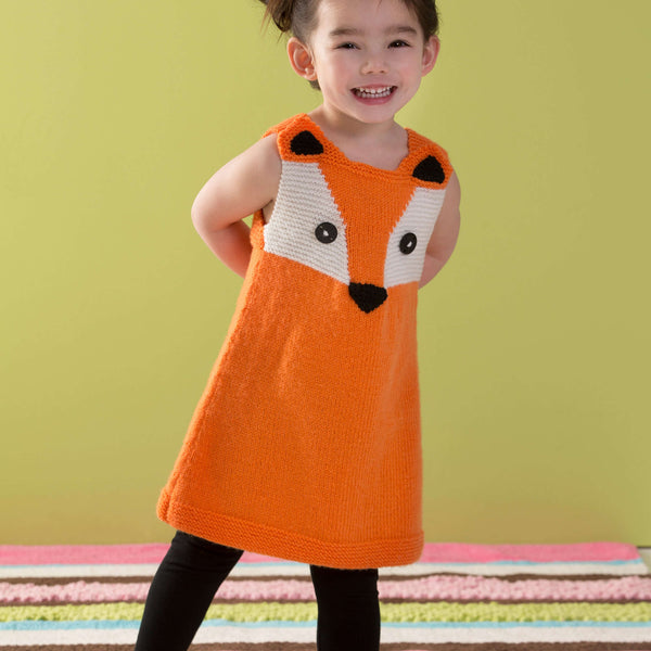 Free Red Heart Child's Foxy Tunic Knitting Pattern | Yarnspirations