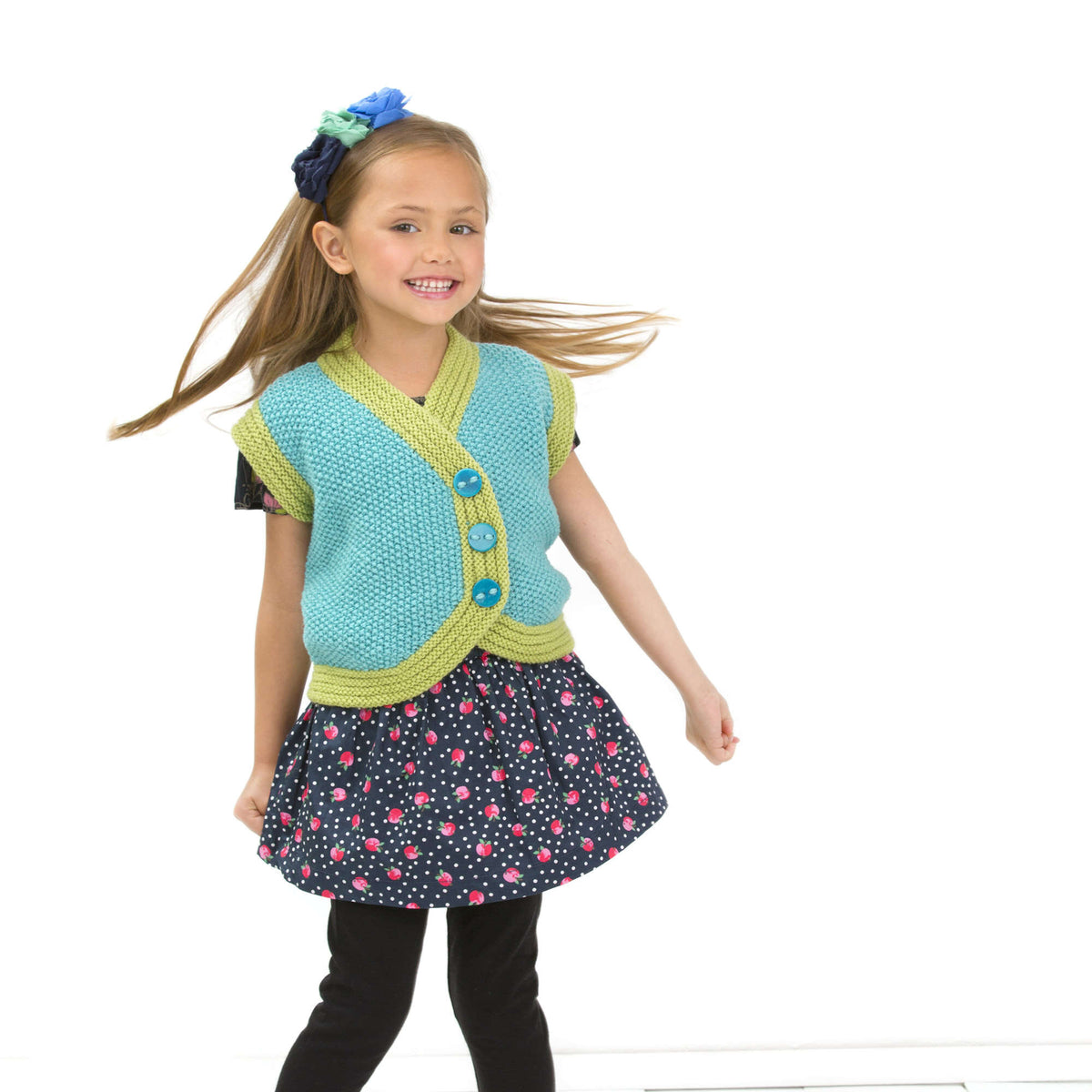 Knit Vest made in Red Heart With Love Yarn