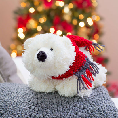 Red Heart Fluffy Polar Bear Knit Red Heart Fluffy Polar Bear Knit