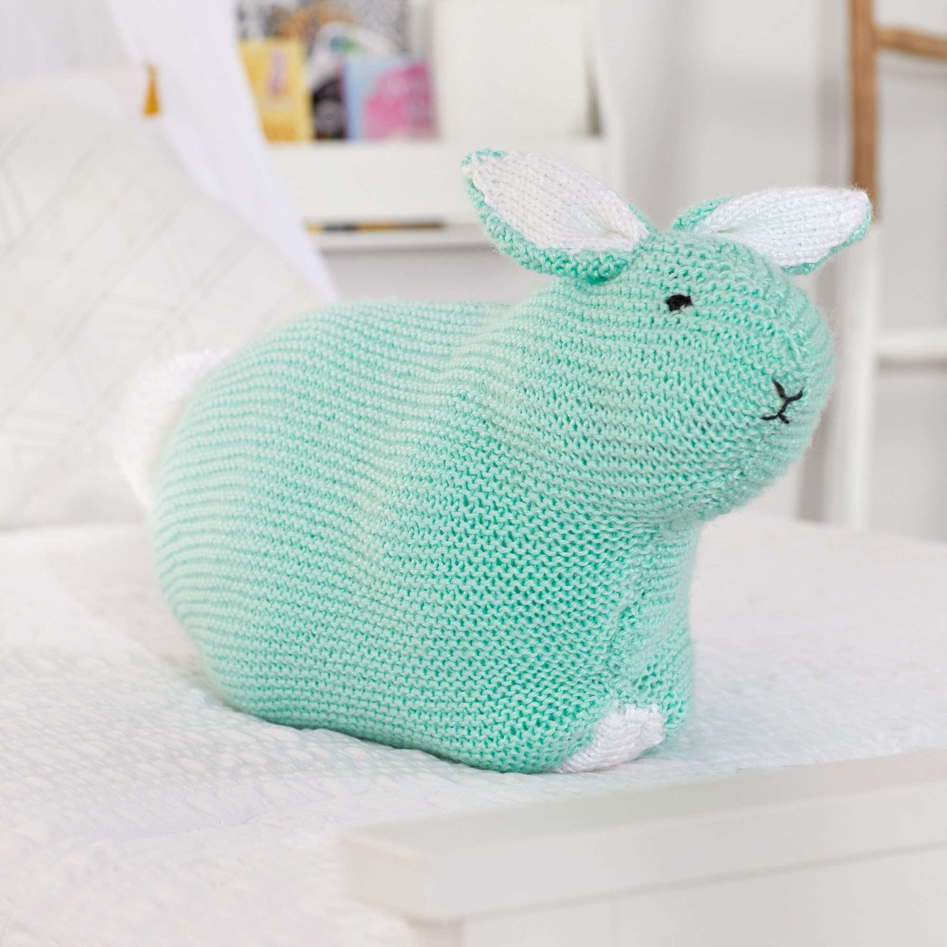 Free Red Heart Knit Simple Bunny Toy Pattern