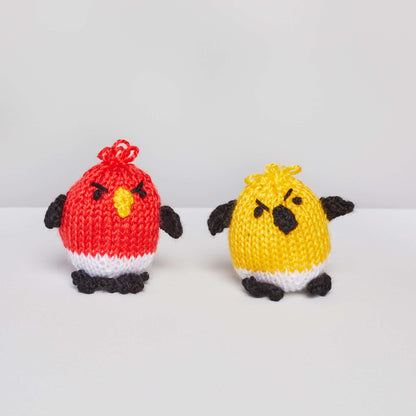 Red Heart George And Hubert Knit Bird Knit Toy made in Red Heart Yarn
