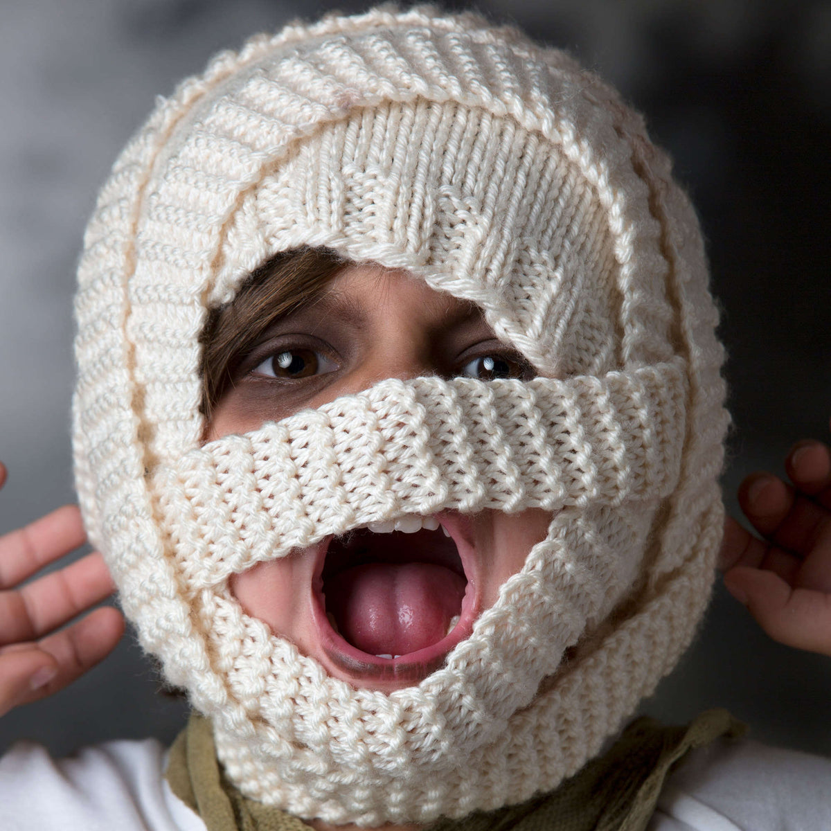 Knit Costume made in Red Heart Soft Yarn