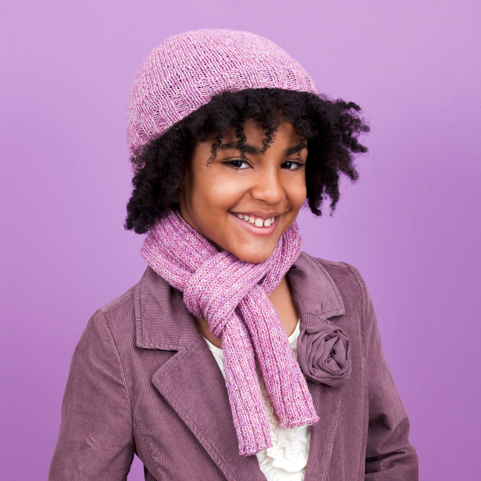 Free Red Heart Shine On Hat And Scarf Knit Pattern