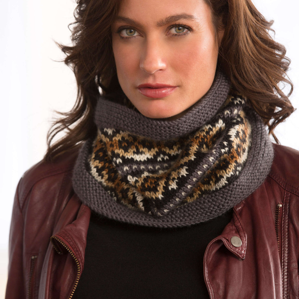 Knit Cowl made in Red Heart Soft Yarn